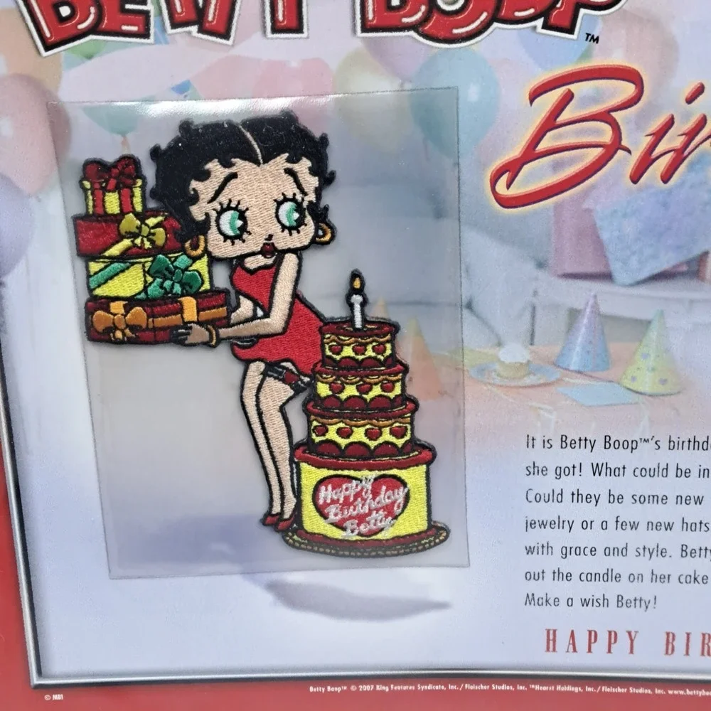 Betty Boop Patch Birthday Betty Clothing Bag Patch Collectible Party Vintage New